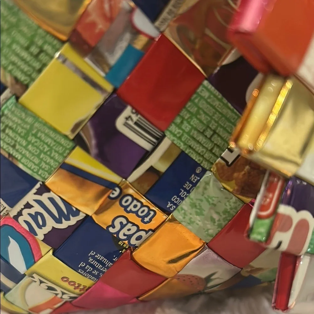 Vintage Candy Gum Wrapper Purse Hand Bag 90's Style Retro Purses